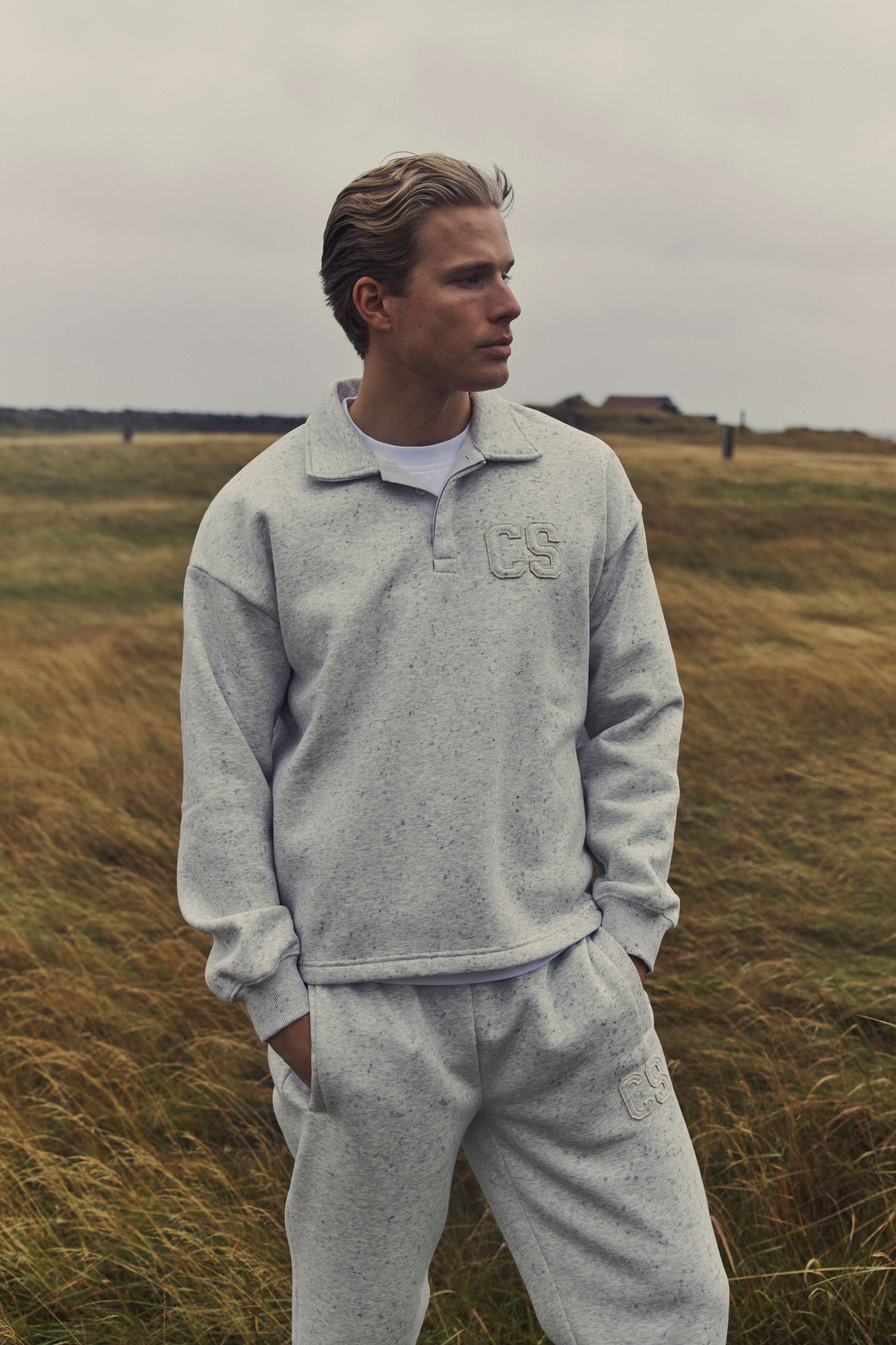 M. CS Rugby Shirt - Grey melange